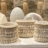 Macrame + Cowrie Shell Baskets