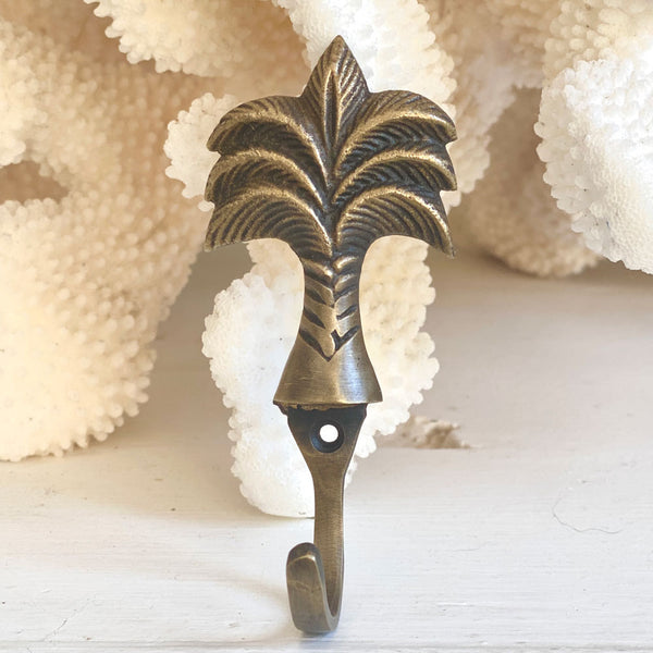 Brass Palm Tree Hook | Small