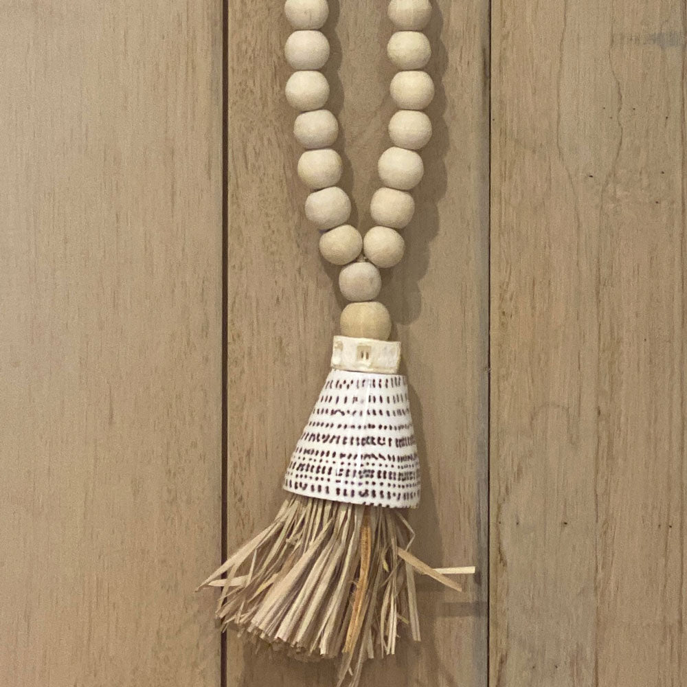 Tiger Shell Natural Bead Tassel
