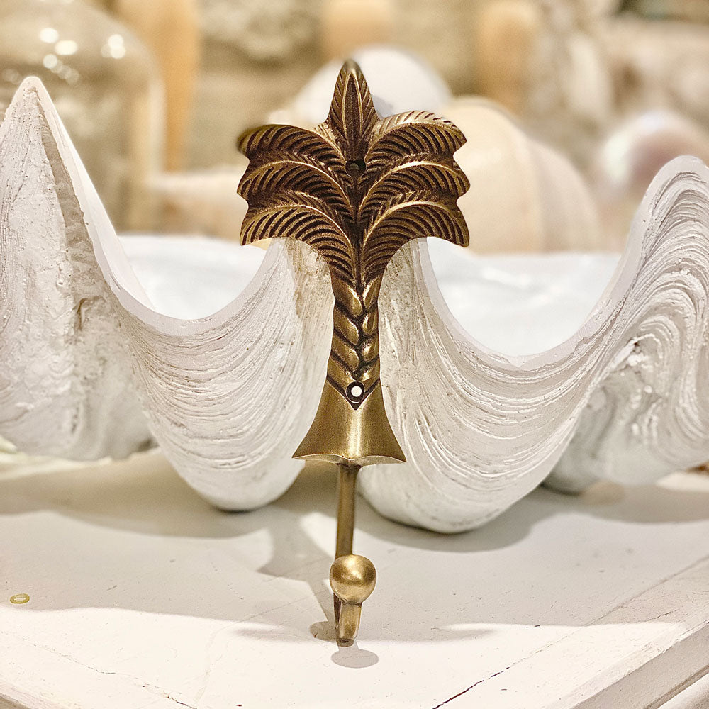 Brass Palm Tree Hook | Large