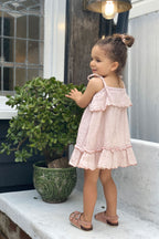 Milenia Ruffle Dress - Dusty Pink